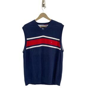 Tommy Hilfiger 100% Cotton V-Neck Pullover Sweater Vest